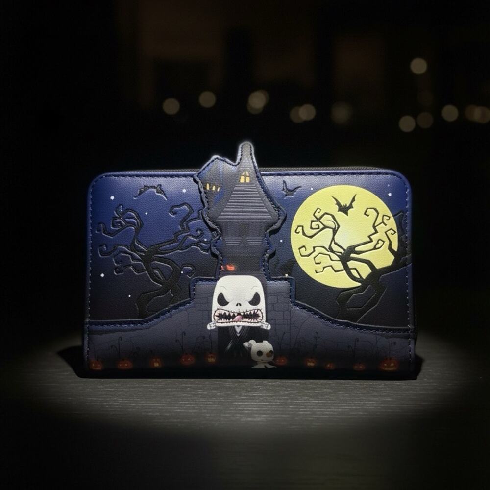 POP! Loungefly Nightmare Before Christmas Wallet Jack Zero Glow In The Dark New